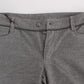 Ermanno Scervino Gray Cotton Straight Fit Casual Pants