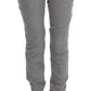 Ermanno Scervino Gray Cotton Slim Fit Casual Bootcut Pants