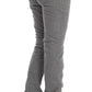 Ermanno Scervino Gray Cotton Slim Fit Casual Bootcut Pants