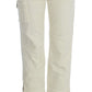 Ermanno Scervino Beige Cotton Capri Cropped Cargo Pants