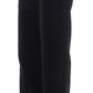 Ermanno Scervino Black Velvet Cotton Straight Legs Pants