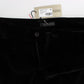 Ermanno Scervino Black Velvet Cotton Straight Legs Pants