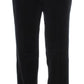 Ermanno Scervino Black Velvet Cotton Straight Legs Pants