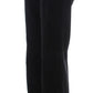 Ermanno Scervino Black Velvet Cotton Straight Legs Pants