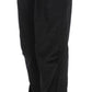 Ermanno Scervino Black Velvet Cotton Capri Bootcut Pants