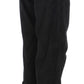 Ermanno Scervino Black Velvet Cotton Capri Bootcut Pants