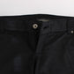 Ermanno Scervino Black Cotton Blend Regular Fit Pants