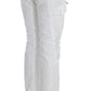 Ermanno Scervino White Nylon Padded Slim Fit Cargo Pants