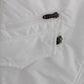 Ermanno Scervino White Nylon Padded Slim Fit Cargo Pants