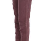 Ermanno Scervino Bordeaux Cotton Cropped Cargo Pants