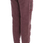 Ermanno Scervino Bordeaux Cotton Cropped Cargo Pants