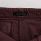 Ermanno Scervino Bordeaux Cotton Cropped Cargo Pants