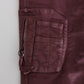 Ermanno Scervino Bordeaux Cotton Cropped Cargo Pants