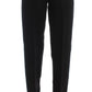 Ermanno Scervino Black Striped Cotton Blend Wide Legs Pants