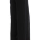 Ermanno Scervino Black Striped Cotton Blend Wide Legs Pants