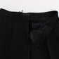 Ermanno Scervino Black Striped Cotton Blend Wide Legs Pants