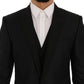 Dolce & Gabbana Black Blue MARTINI Silk Blazer Jacket