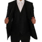 Dolce & Gabbana Black Blue MARTINI Silk Blazer Jacket