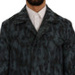 Dolce & Gabbana Blue Camouflage Trench Trench