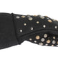 Dolce & Gabbana Gray Wool Shearling Studded Gloves