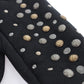 Dolce & Gabbana Gray Wool Shearling Studded Gloves