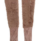 Dolce & Gabbana Beige Suede Xiangao Fur Elbow Gloves