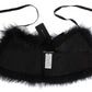 Dolce & Gabbana Black Fox Fur Collar Scarf