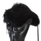 Dolce & Gabbana Black Fox Fur Shoulder Wrap Cover Collar Scarf