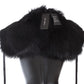 Dolce & Gabbana Black Fox Fur Shoulder Wrap Cover Collar Scarf