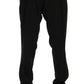 Dolce & Gabbana Black Striped Wool Stretch Pants