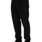 Dolce & Gabbana Black Striped Wool Stretch Pants