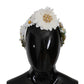 Dolce & Gabbana Yellow White Sunflower Crystal Floral Headband