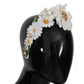 Dolce & Gabbana Yellow White Sunflower Crystal Floral Headband