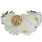 Dolce & Gabbana Yellow White Sunflower Crystal Floral Headband