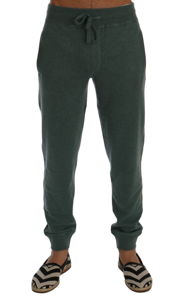 Dolce & Gabbana Green Cashmere Training Pants