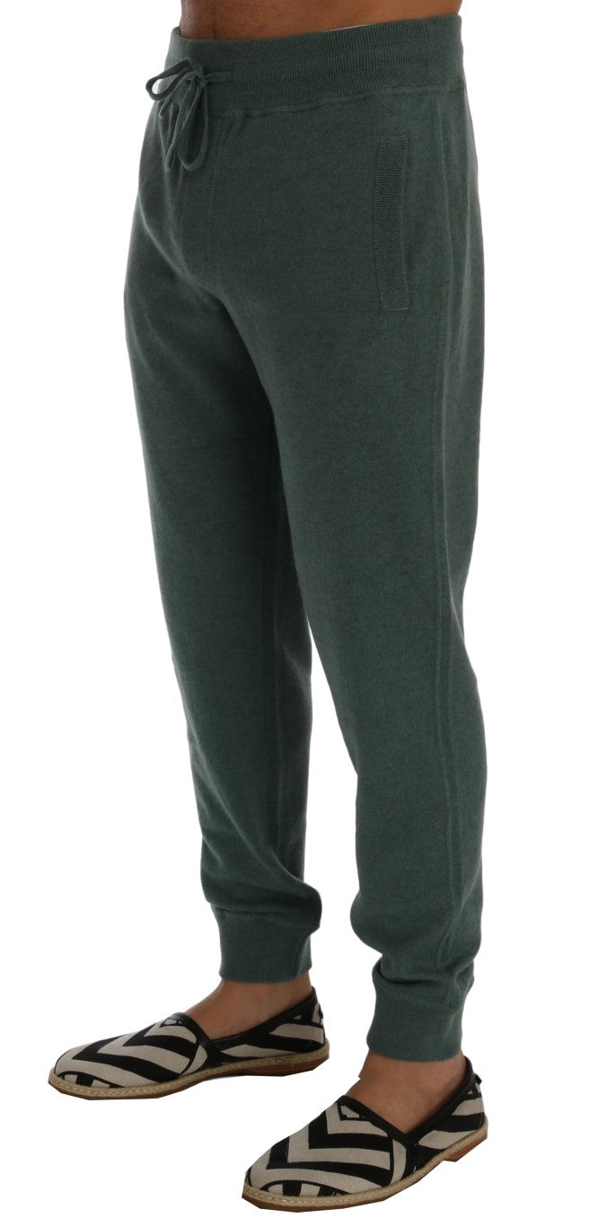 Dolce & Gabbana Green Cashmere Training Pants