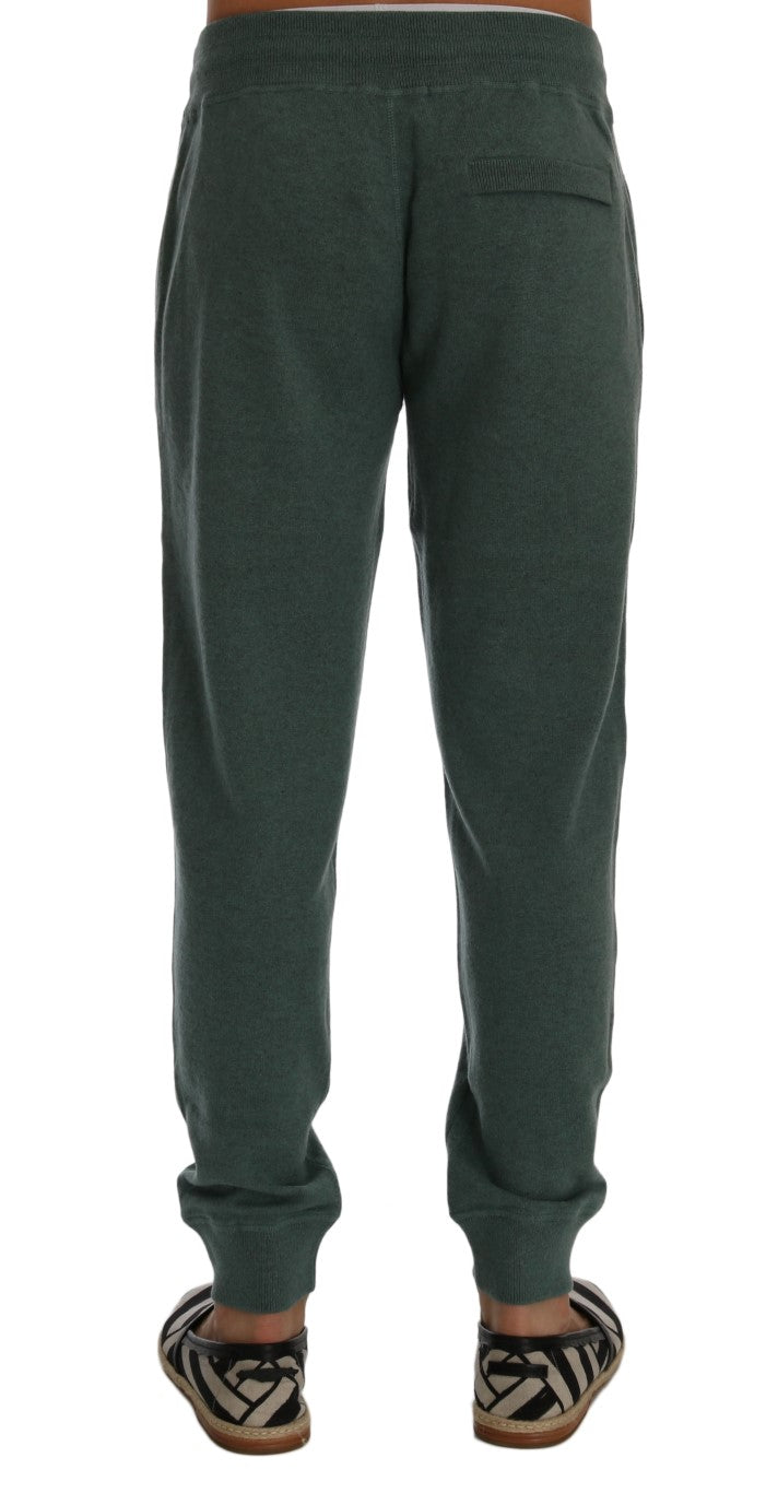 Dolce & Gabbana Green Cashmere Training Pants