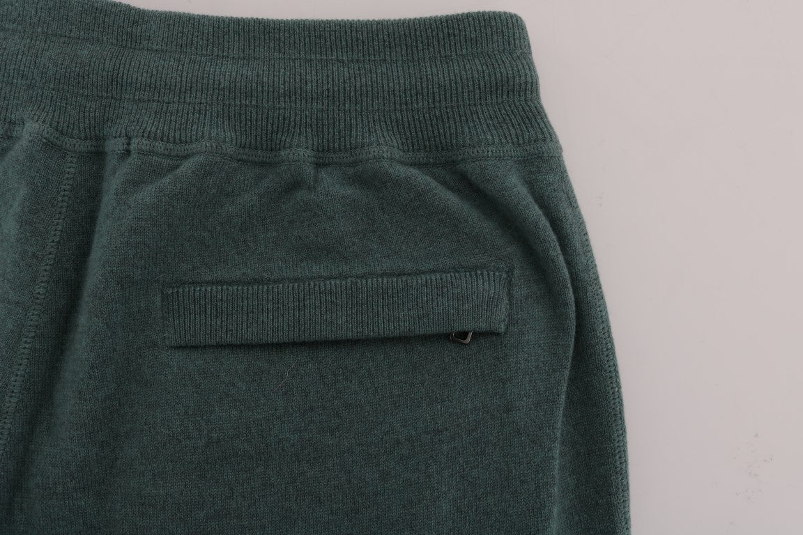 Dolce & Gabbana Green Cashmere Training Pants