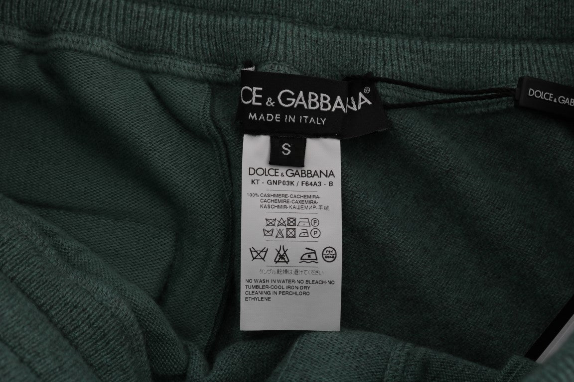 Dolce & Gabbana Green Cashmere Training Pants