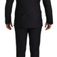 Dolce & Gabbana Black Virgin Wool Formal 3 Piece Suit