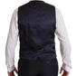 Dolce & Gabbana Black Virgin Wool Formal 3 Piece Suit