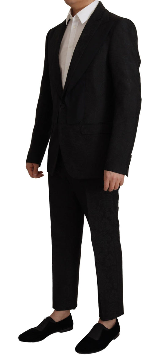 Dolce & Gabbana Black Formal 2 Piece MARTINI Suit