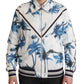 Dolce & Gabbana Multicolor Tree Print Men Full Zip Sweater