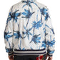 Dolce & Gabbana Multicolor Tree Print Men Full Zip Sweater