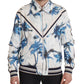 Dolce & Gabbana Multicolor Tree Print Men Full Zip Sweater