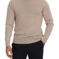 Dolce & Gabbana Beige Virgin Wool Crew Neck Pullover Sweater