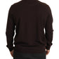 Dolce & Gabbana Brown Cashmere Collared Pullover Sweater