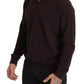 Dolce & Gabbana Brown Cashmere Collared Pullover Sweater