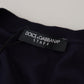 Dolce & Gabbana Blue Wool STAFF Down Cardigan Sweater