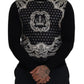 Dolce & Gabbana Black White Bandana Crewneck Pullover Sweater